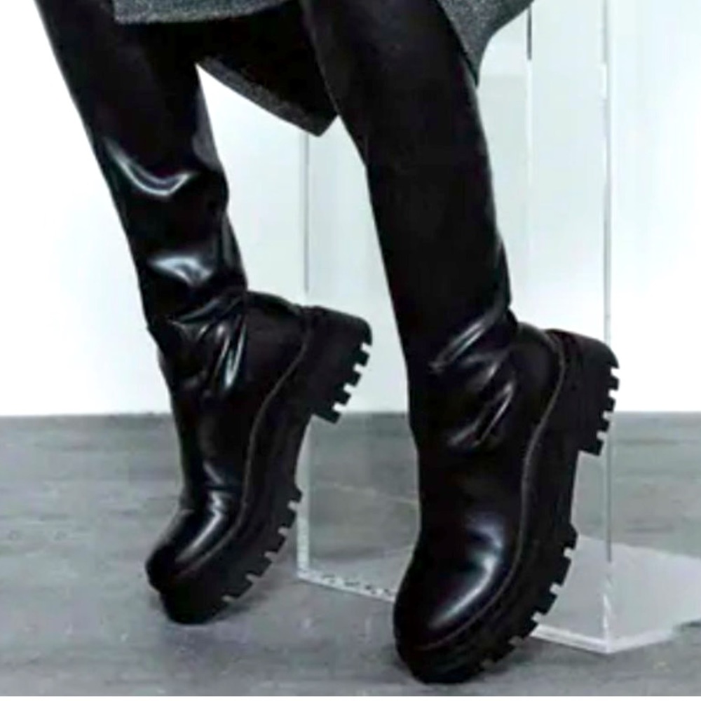 Zara Chunky Over the Knee Boots